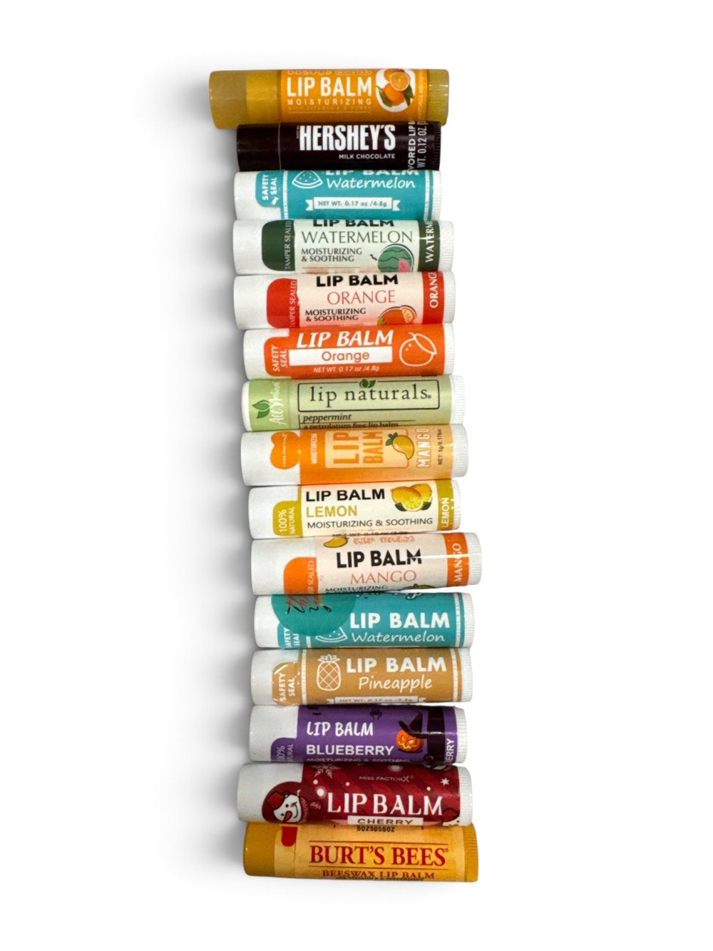 15 new assorted lip balms